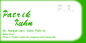 patrik kuhn business card